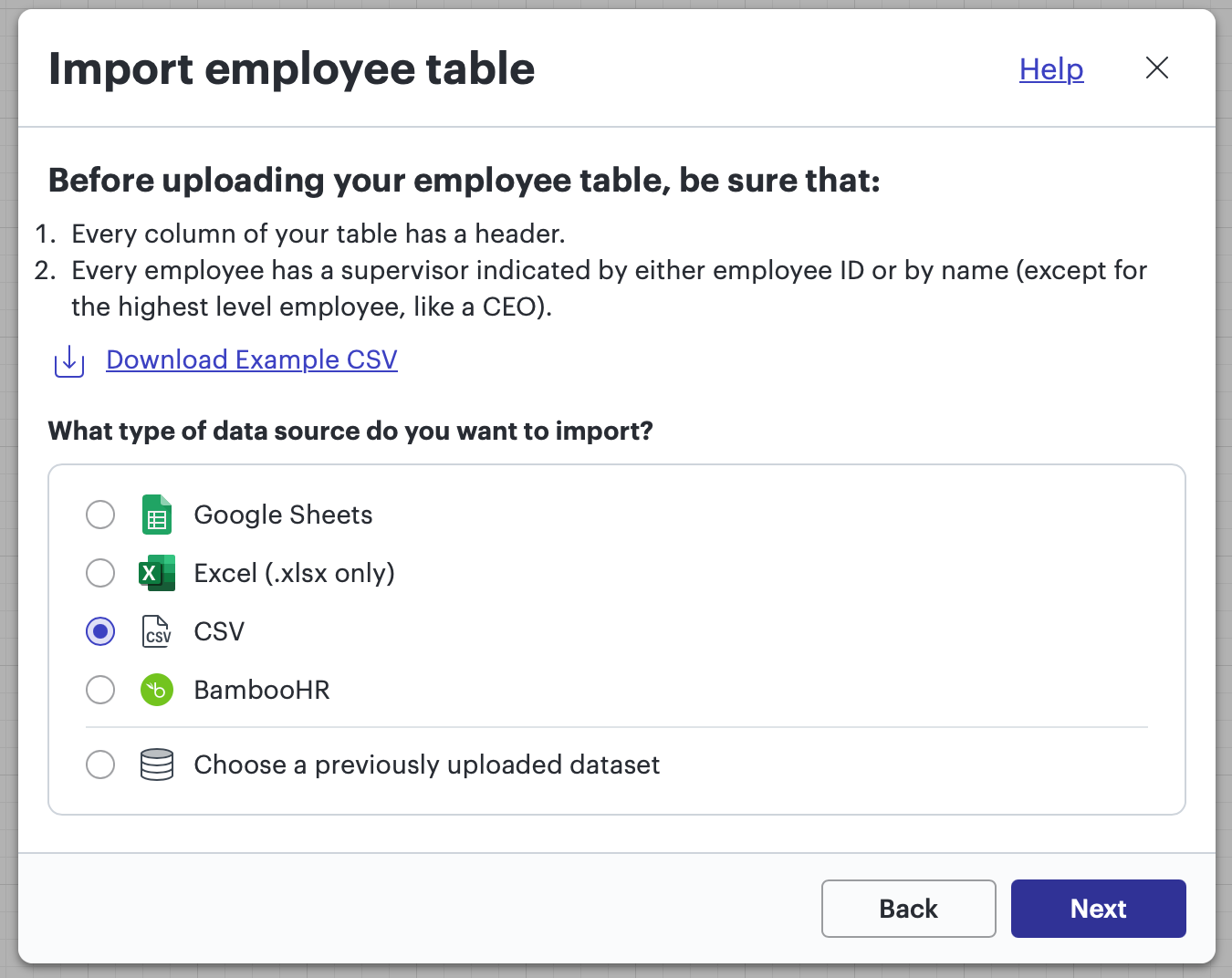 Import csv into Lucidchart